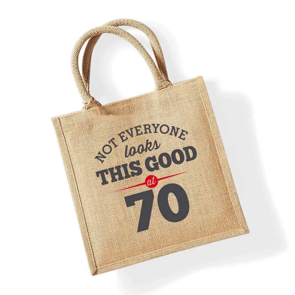 wholesale eco friendly jute tote bag with custom logo printed 100% jute shopping bag for gift