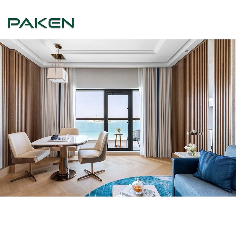 Dubai Resort Hospitality Furniture Supplier Queen Bed Luxury Bedroom Sets Modern 5 Star Hotel Room Furniture