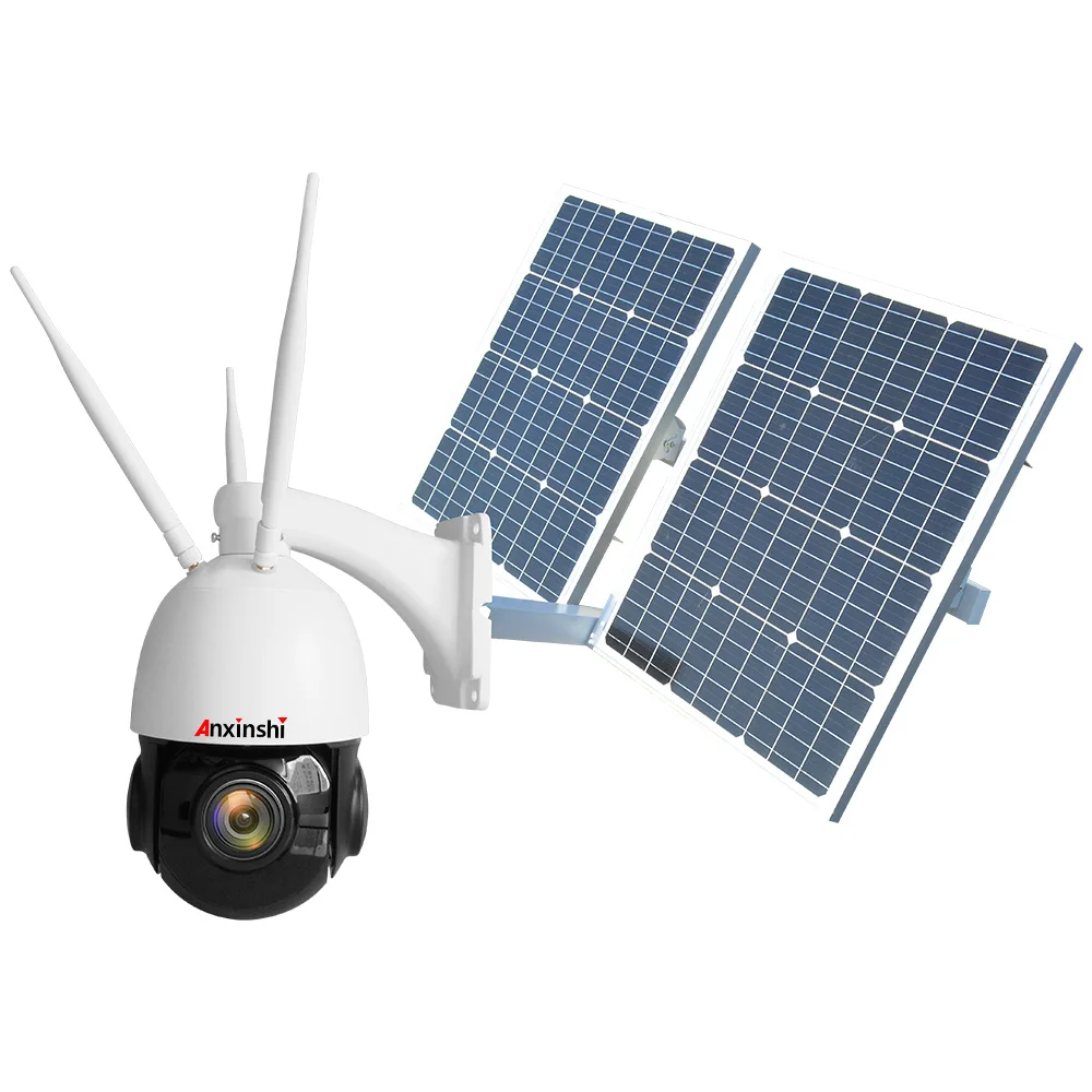 Anxinshi 5MP 30x zoom 4G wifi ip ptz cctv Солнечная камера для наружного