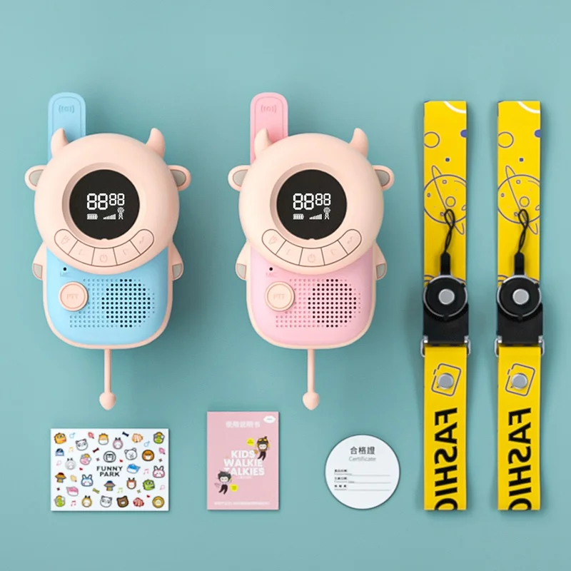 Wholesale Cute Animal Portable handheld Wireless Outdoor Kids Interphone Walkie Talkie Toy