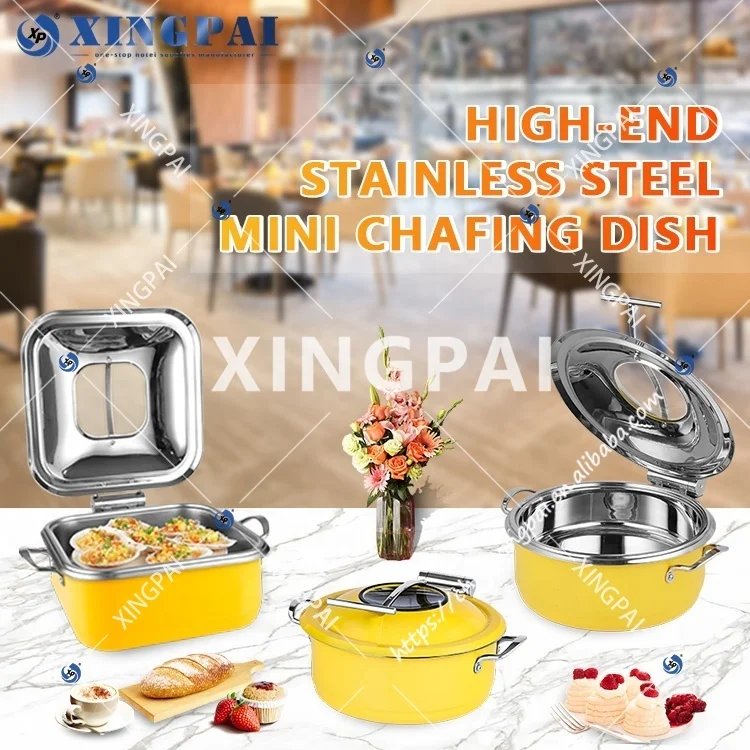 XINGPAI factory price yellow color chafing dish buffet set catering hotel buffet food warmer