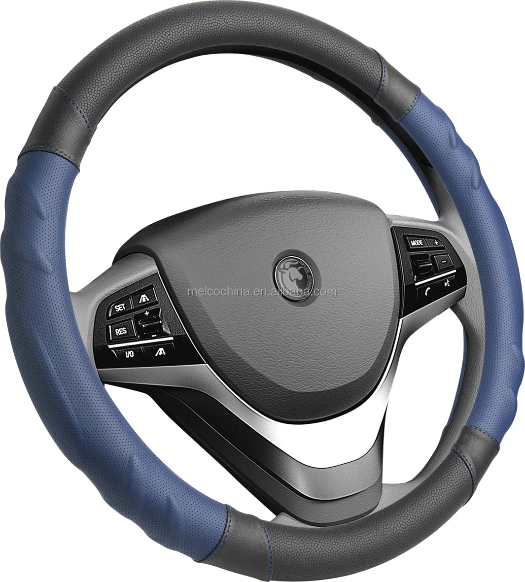 MELCO  MO24032 Universal 15 Inch Breathable Anti Slip PU leather Sport Great Grip Steering Wheel Cover