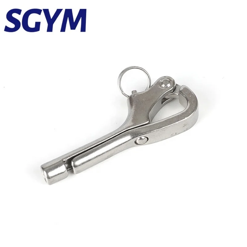 SS316 Marine Boat Cable Quick Release Safety Shackle pin Thread Pelican Hook 6mm
