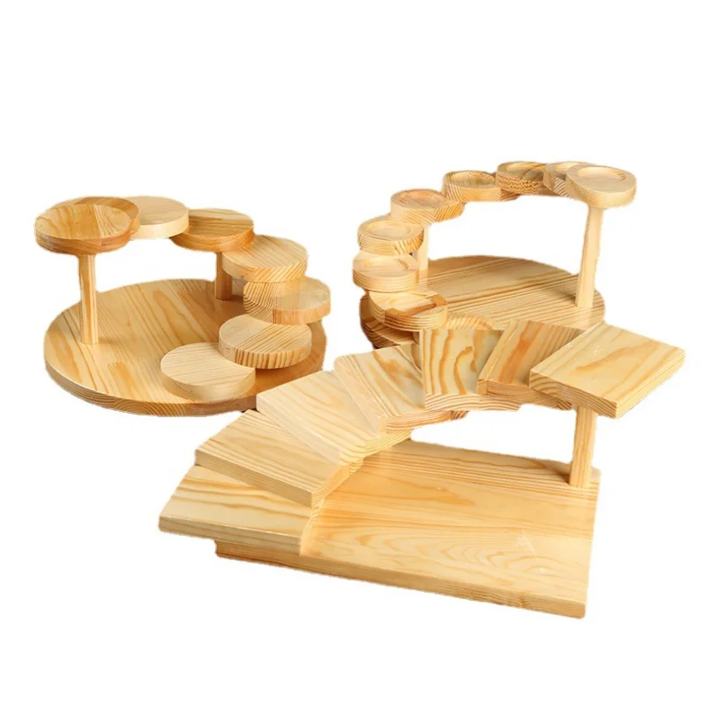 Step by step wooden tray Hot pot restaurant hotel spinning sushi plate tray