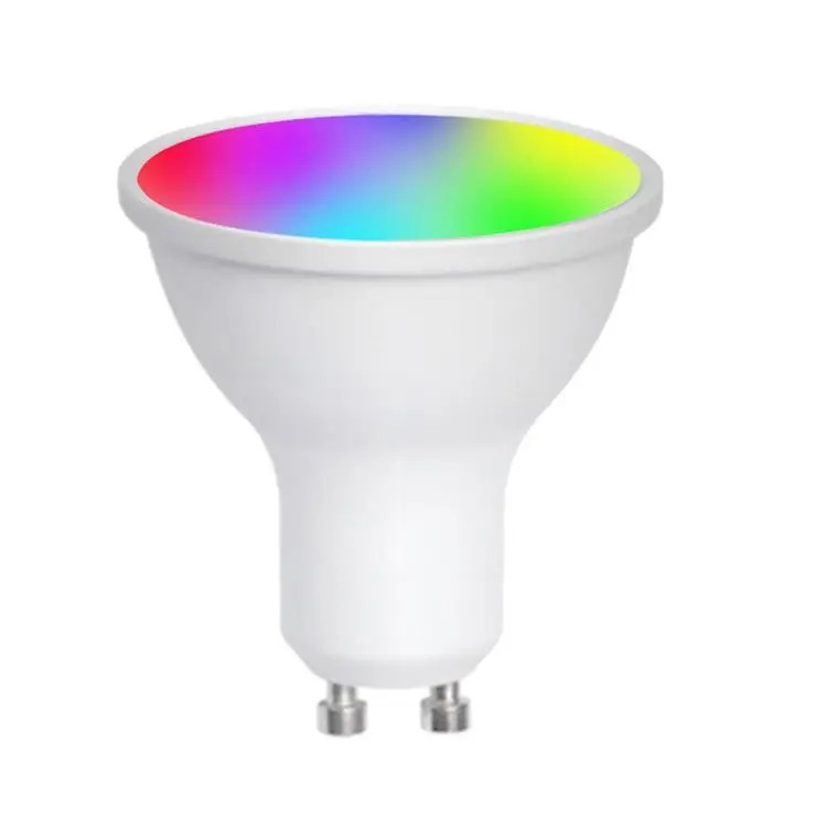 Умная Светодиодная лампа GU10 с Wi-Fi и регулировкой яркости совместима Alexa Google Home RGBW