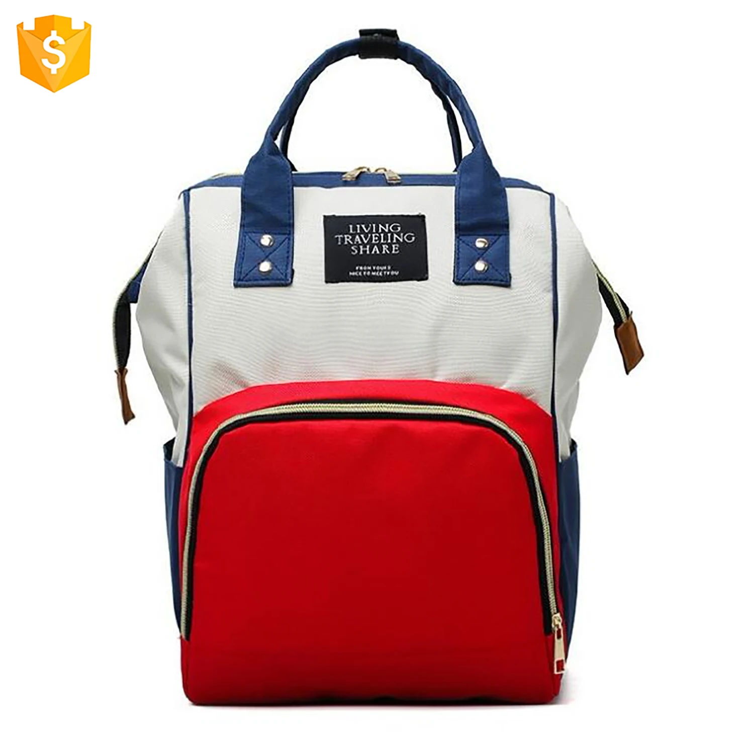 3 in 1 Designed 100% Polyester Mommy Mom Tote Diaper Backpack Travel Waterproof Mummy Bed Nappy Baby Diaper Bag For Mother