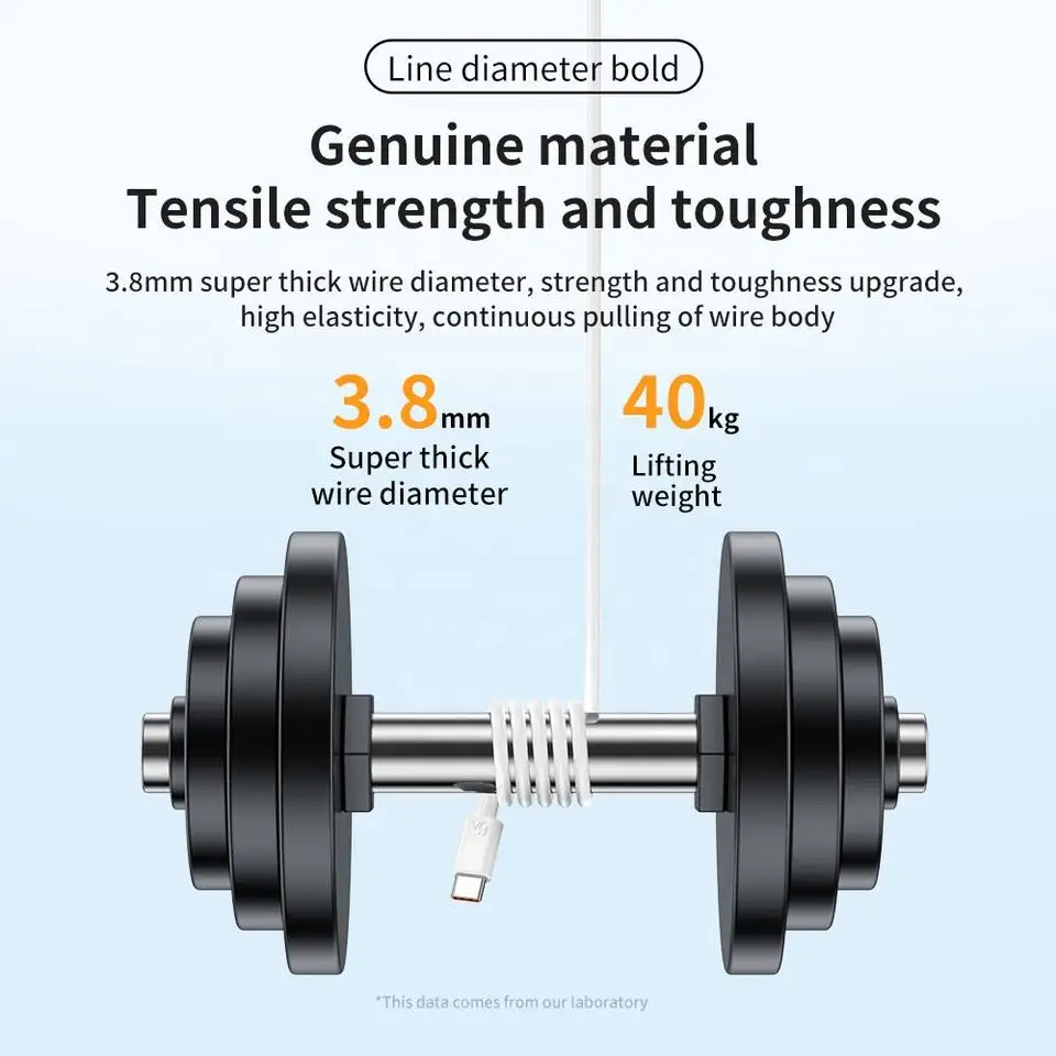 OEM type c fast charger cable 8pin micro tipo c cord data transfer 6A Fast Charging usb type c cable phone charger usb cable 66w