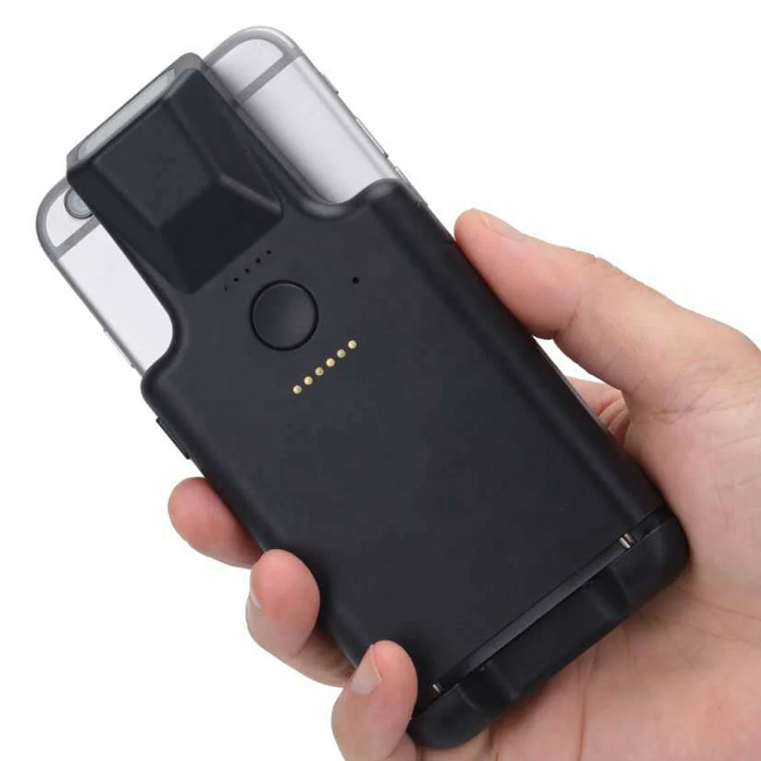 Hot Selling Mobile Phone Back Clip Scanner Express Single Barcode Scan BT Wireless Data Code Scanner