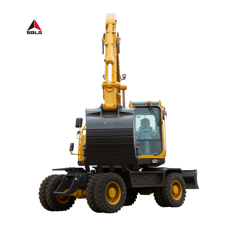 SDLG E7150F 15ton wheeled Excavator used bagger digger small hydraulic 15 ton new volvo wheel type excavator for sale