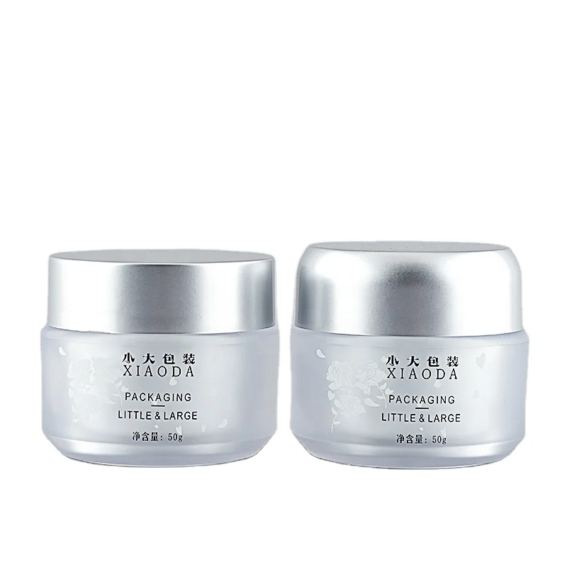 
Stock Luxury PET Plastic Face Lotion 50g Container Cosmetic Cream Jar 