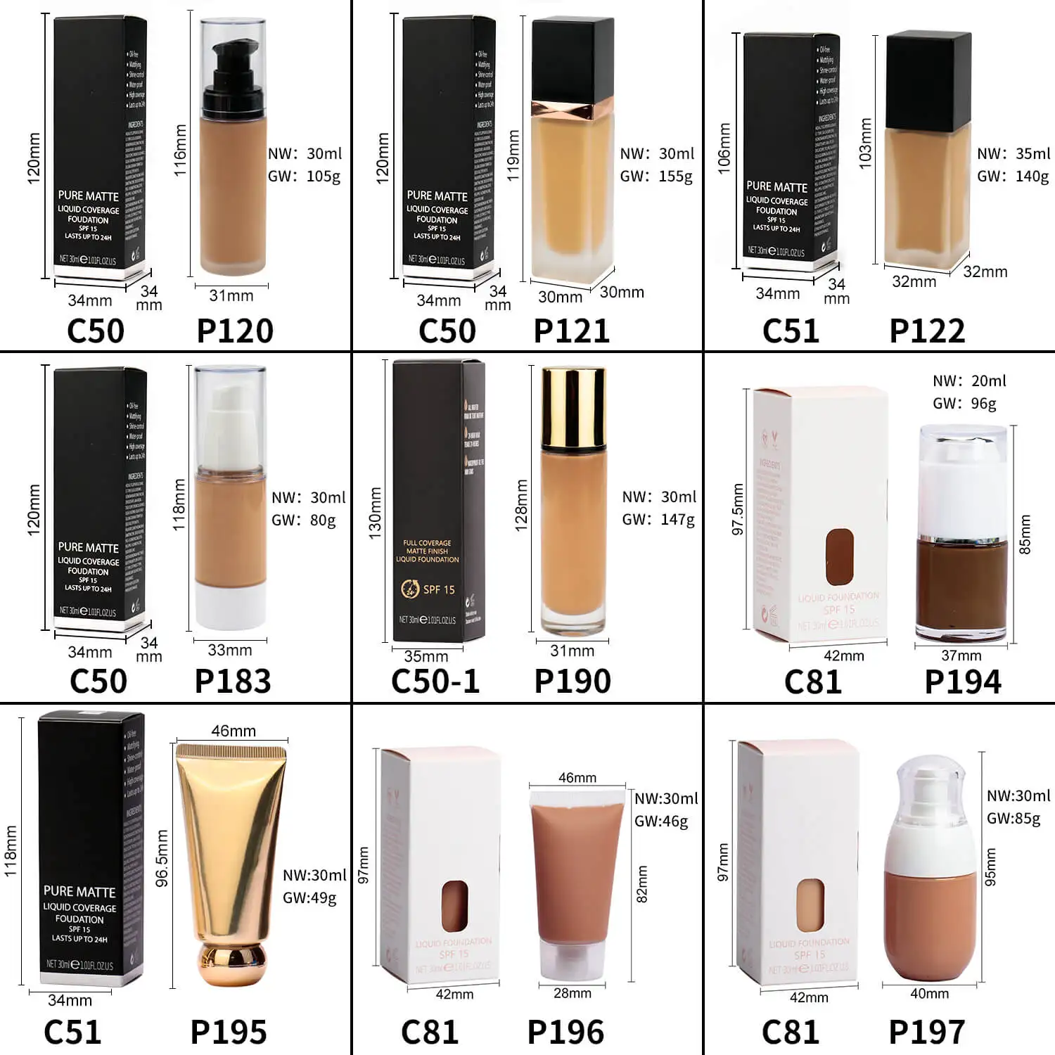 New arrival fondation private label cosmetics water proof foundation for women