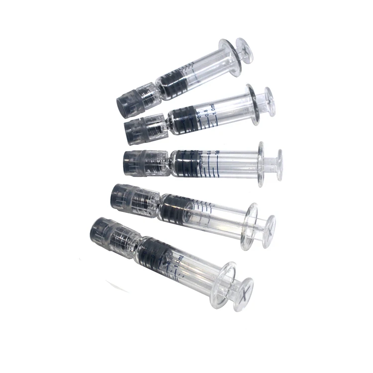 hottest 1ml cbd glass syringe with luer Slip luer Lock