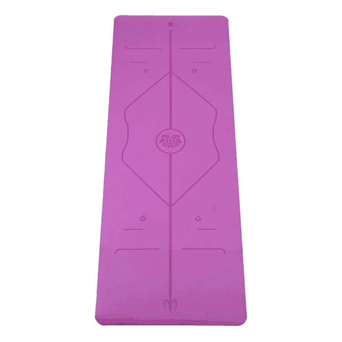 eco friendly anti slip polyurethane yoga mat pu natural rubber yoga mat with position line