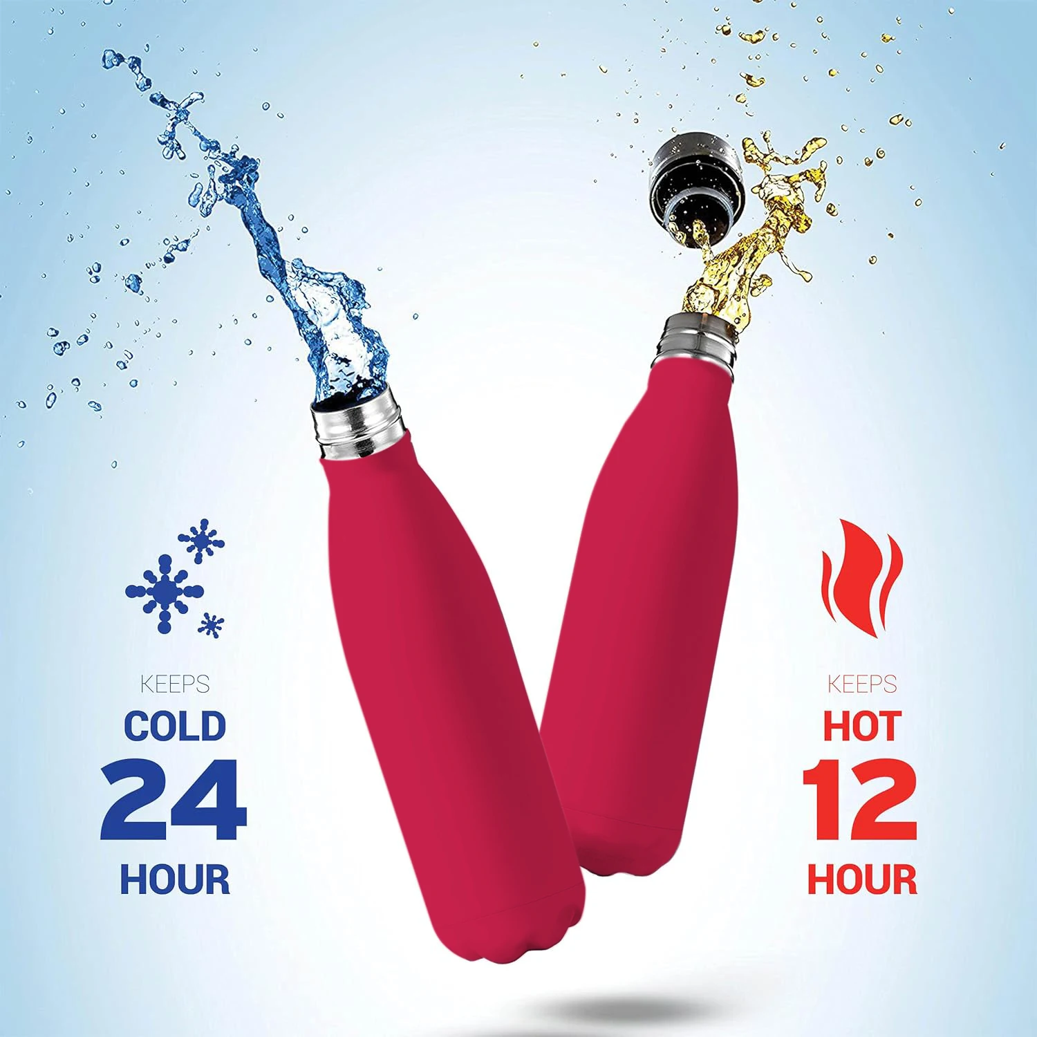 Metal 17 oz Cola Shape Sports Thermos Outdoor Stainless Steel Double Wall Water Bottle Rubber Drink Bottle Flask for Camping