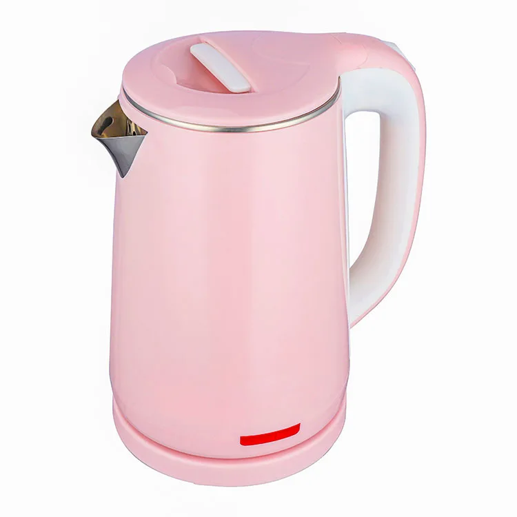 2.3L большая емкость розовый цвет двойной стены Электрический чайник воды