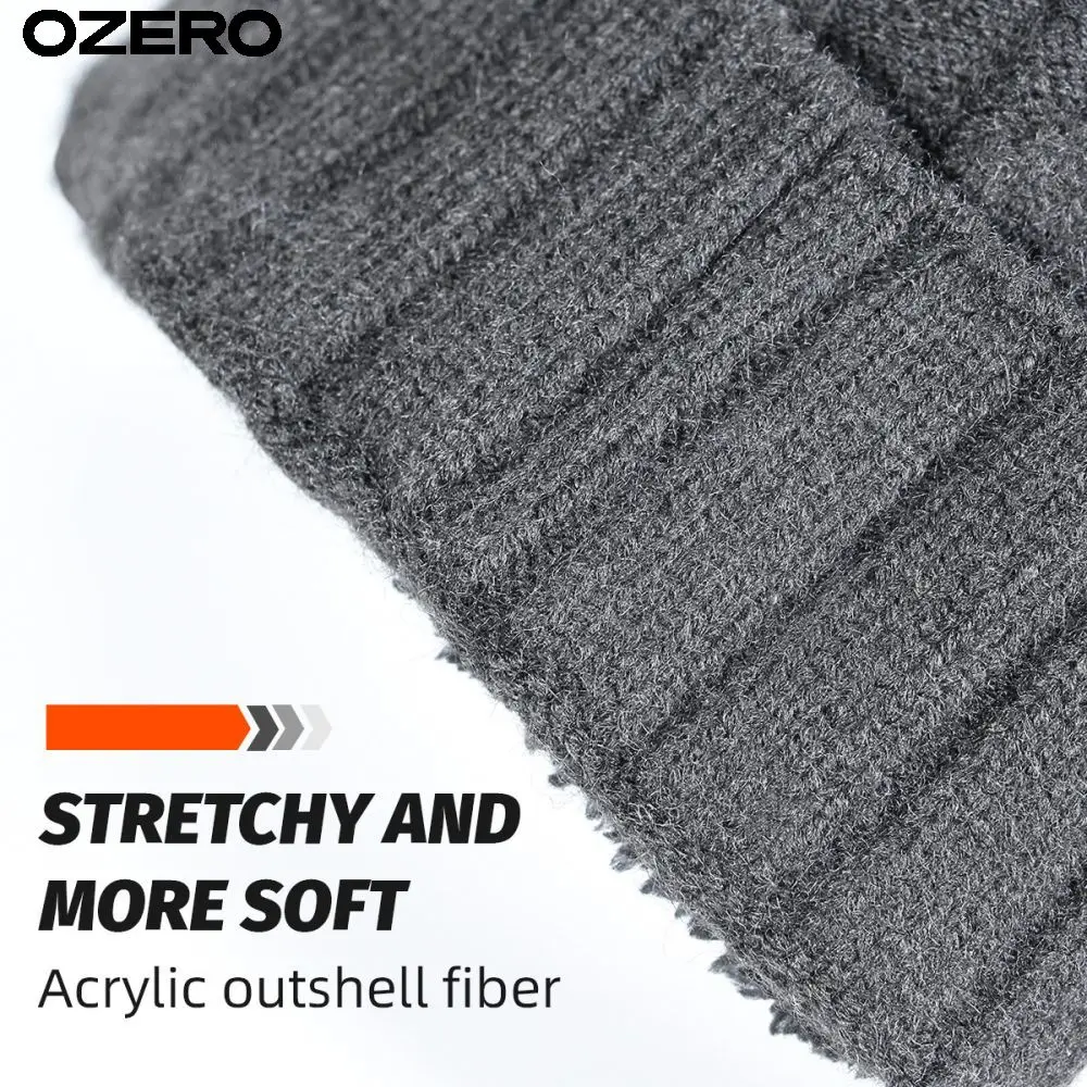 Custom Branding OZERO Odor-resistant Urban Exploration Polyester Windproof Flexible Winter Beanie Hats For Men Women