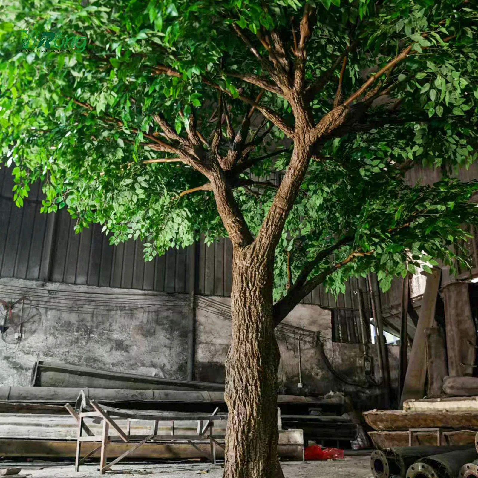 Handmade 4 Meters High Fake Ficus Evergreen Lush Large Artificial Big Banyan Tree Fot Home Restaurant Hotel Indoor Decor