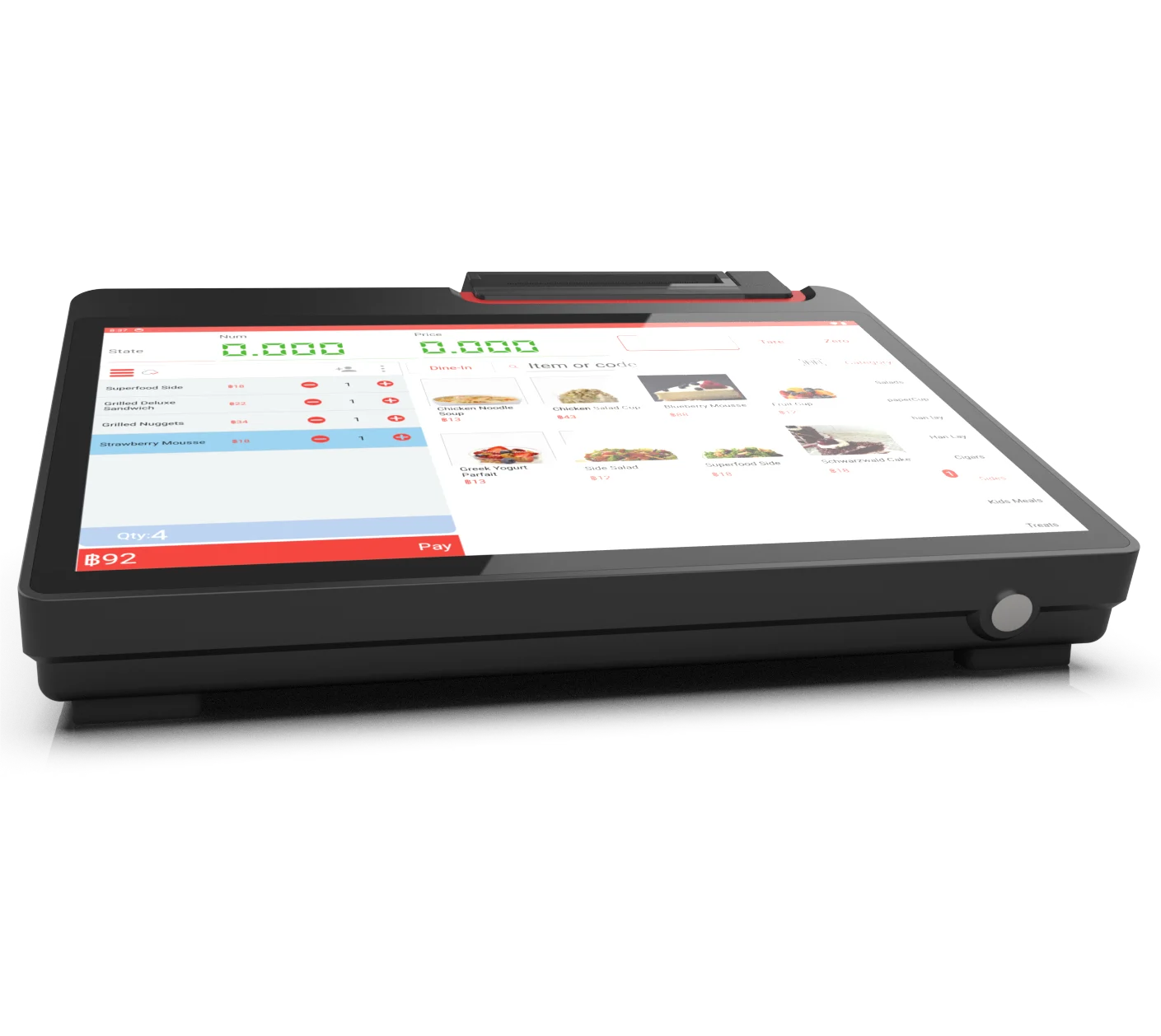 Hot Sale 11.6/12.5 Inch HD 1080P IPS Screen POS System Touch Panel Cash Register Machine with 58/80mm Built-In Thermal Printer