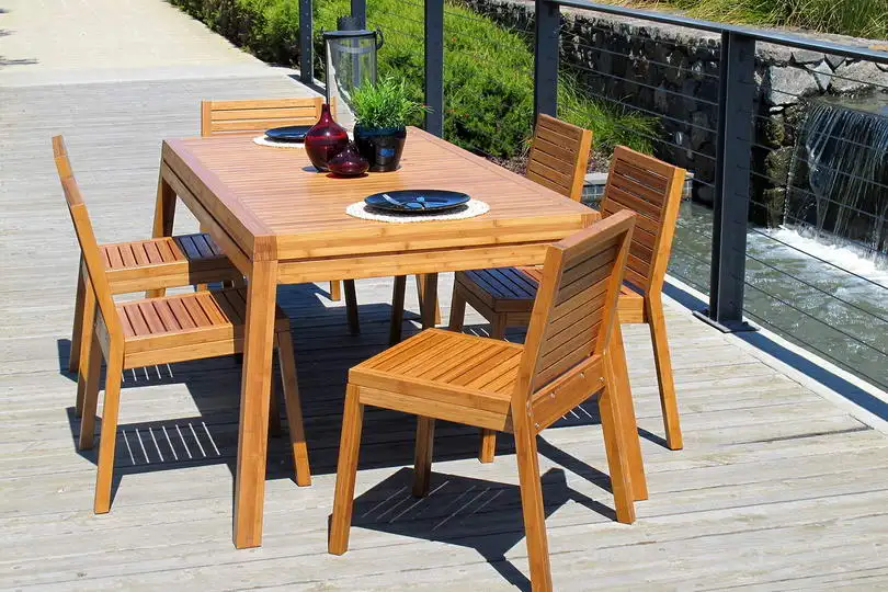 Colma стул в современном дизайне наружная садовая мебель Наборы бамбуковые обеденные стулья