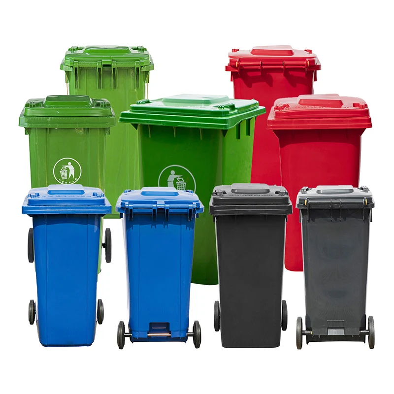 Outdoor Large 240 360 660 1100L Plastic Garbage Bin Trash Can Waste Bin Wheelie Bin