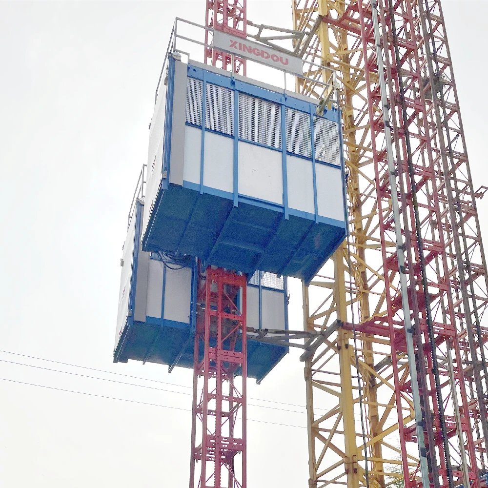 XINGDOU OEM строительный Лифт 500 кг ~ 3000 фасадный лифт пассажирский и материальный