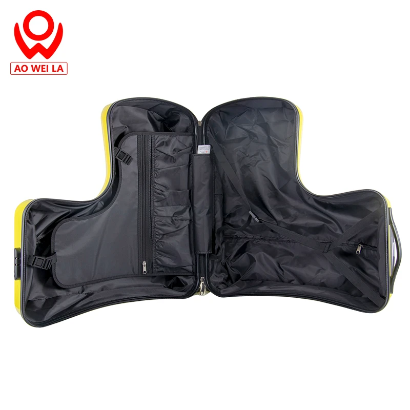 
AO WEI LA abs pc hard shell 360 degree wheels trolley travel suitcase sets for packing luggage 