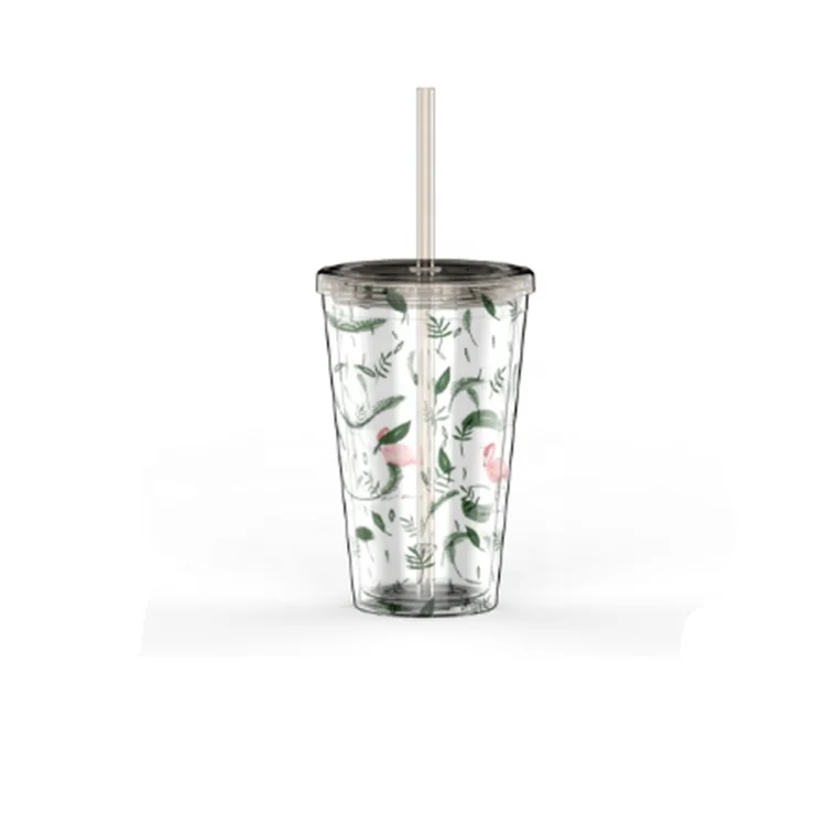 Novelty promotional items magic juice cup plastic personality reusable travel straw water cups