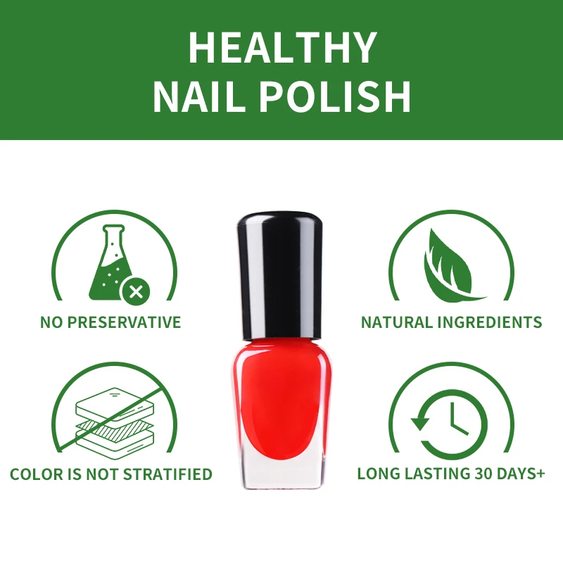 Halal Colors Water Based private label Glitter Nail Polish Supplier Healthy Water Nail Polish
