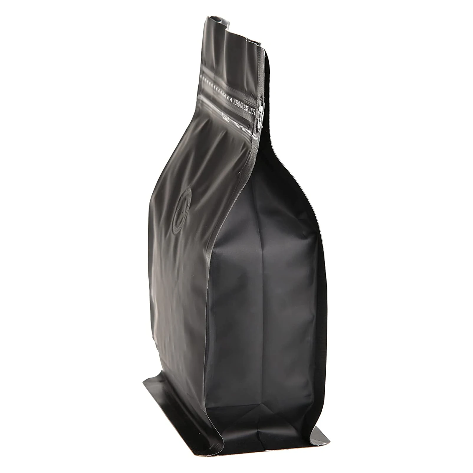 Customized high barrier foil coffee bag exhaust valve thickened octagonal sealing bag matte black  coffee plastic packaging bags