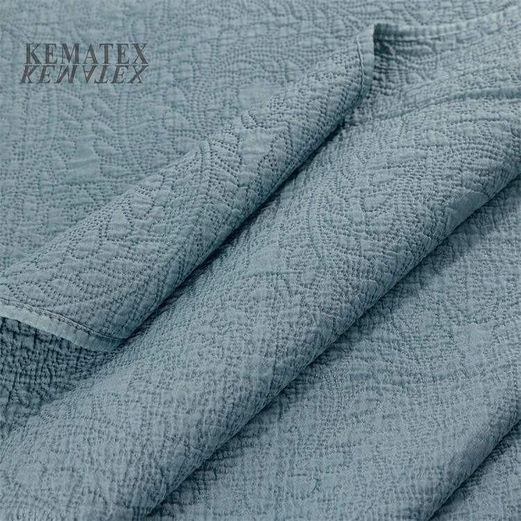 Stone washed cotton ultrasonic bedspread coverlet summer bedding quilts