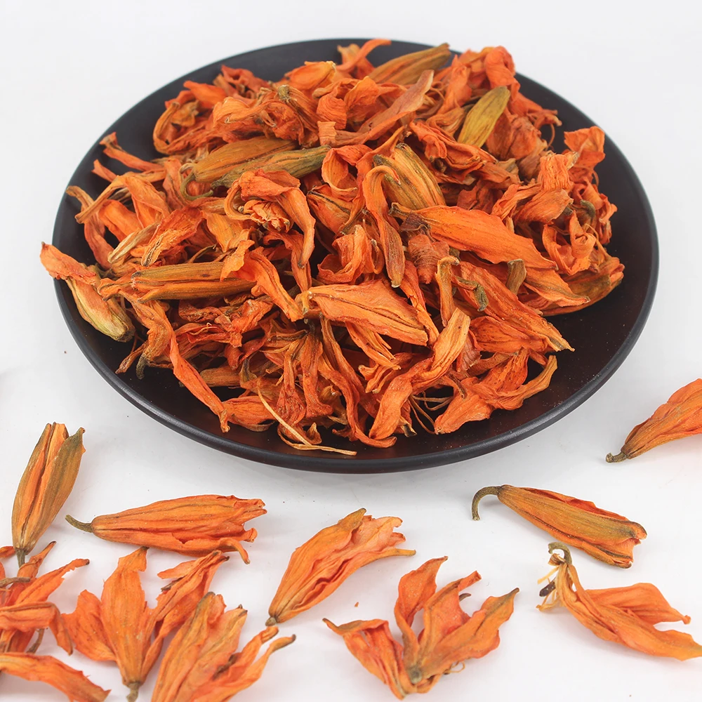 Wholesale Natural Chinese Loose Chinese Herba Tea  Orange Dried Easter Lily Flower Herbal Tea in Bags