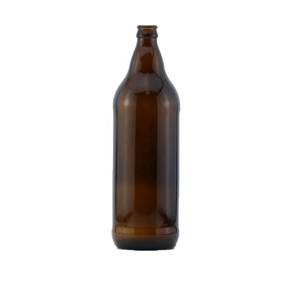 Manufacturer of 1000 ml amber large beer bottle wine beer bottles mexico beer bottles crown cap top high quality