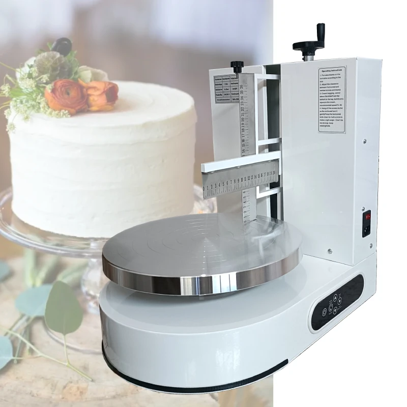 Delicate automatic small cake decorating spinner cake frosting icing coating machine to restaurant
