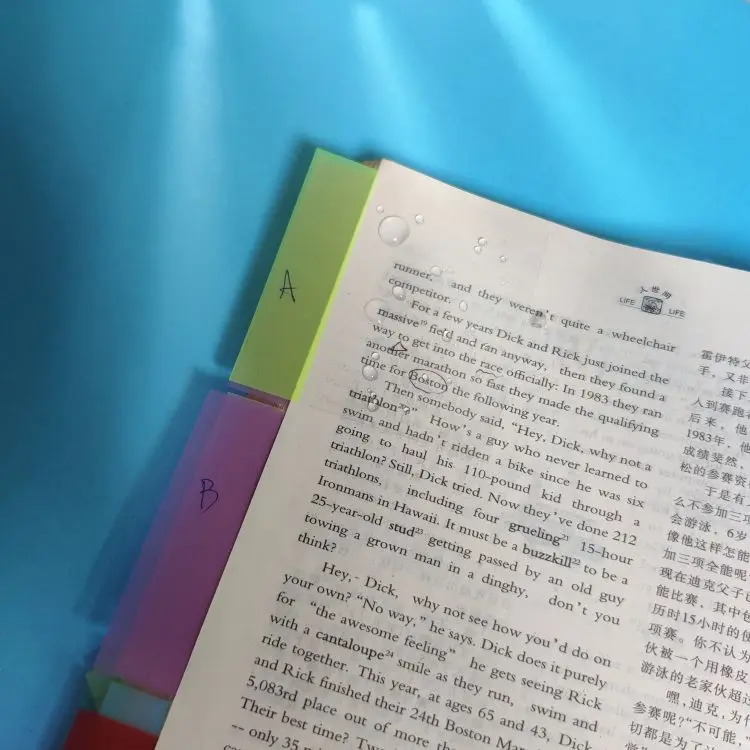 S3008 clear sticky note transparent sticky note waterproof sticky note nature sticky note neon sticky notepad