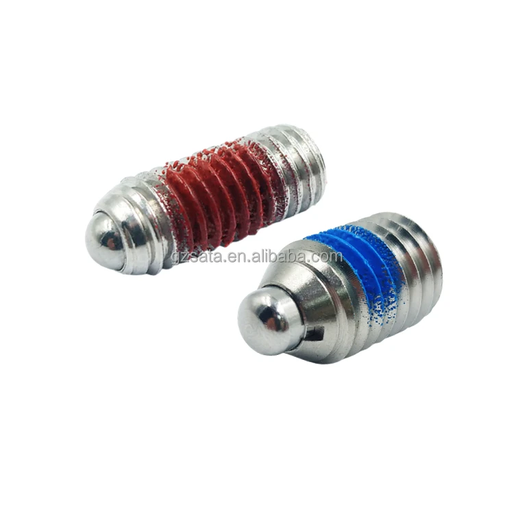 Customized Thread Locking Press Fit Spring Plungers Nylon Patch Stainless Steel Ball Plungers