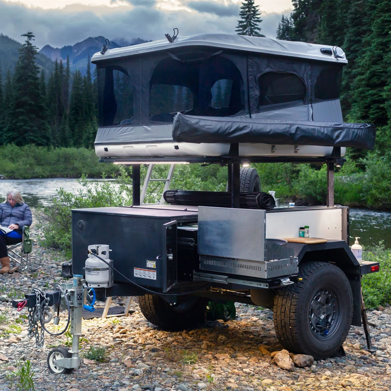 New Customized Mini Easy Towed Off Road Camper Trailer Australian Standard With Camping Kitchen For Sale