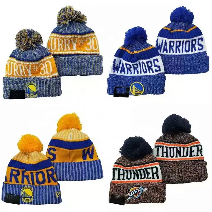 America 30 Teams Basketball High Quality Knitted Winter Embroidery Beanie Hats