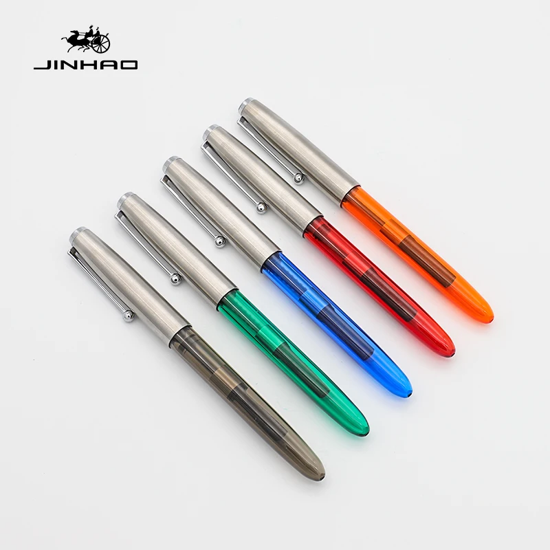 Перьевая ручка Jinhao серии 51A средней тонкости в подарок с различными бочками на выбор