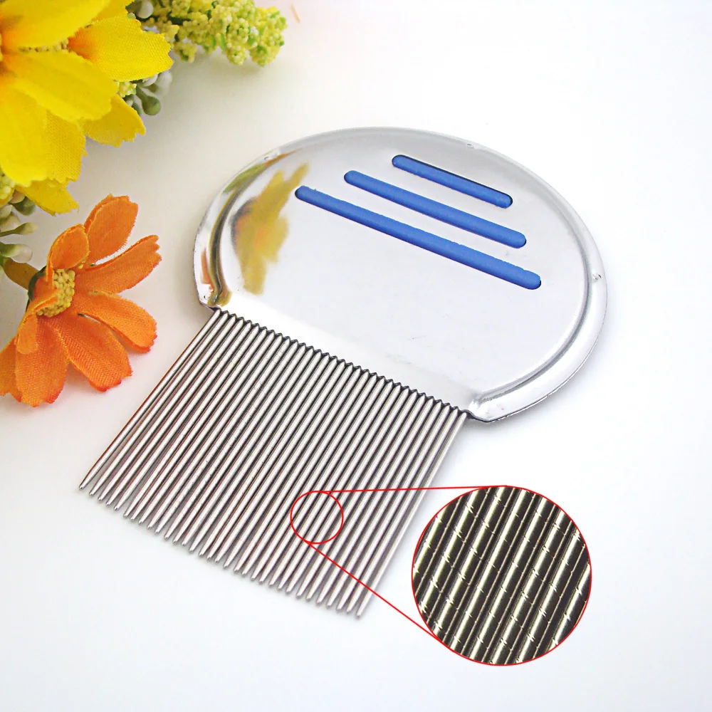 New Model Stainless Steel Lice Comb Child Human Pet Hair Cleaning Metal Anti Lice Comb For Remove Lice Nit Flea Eggs