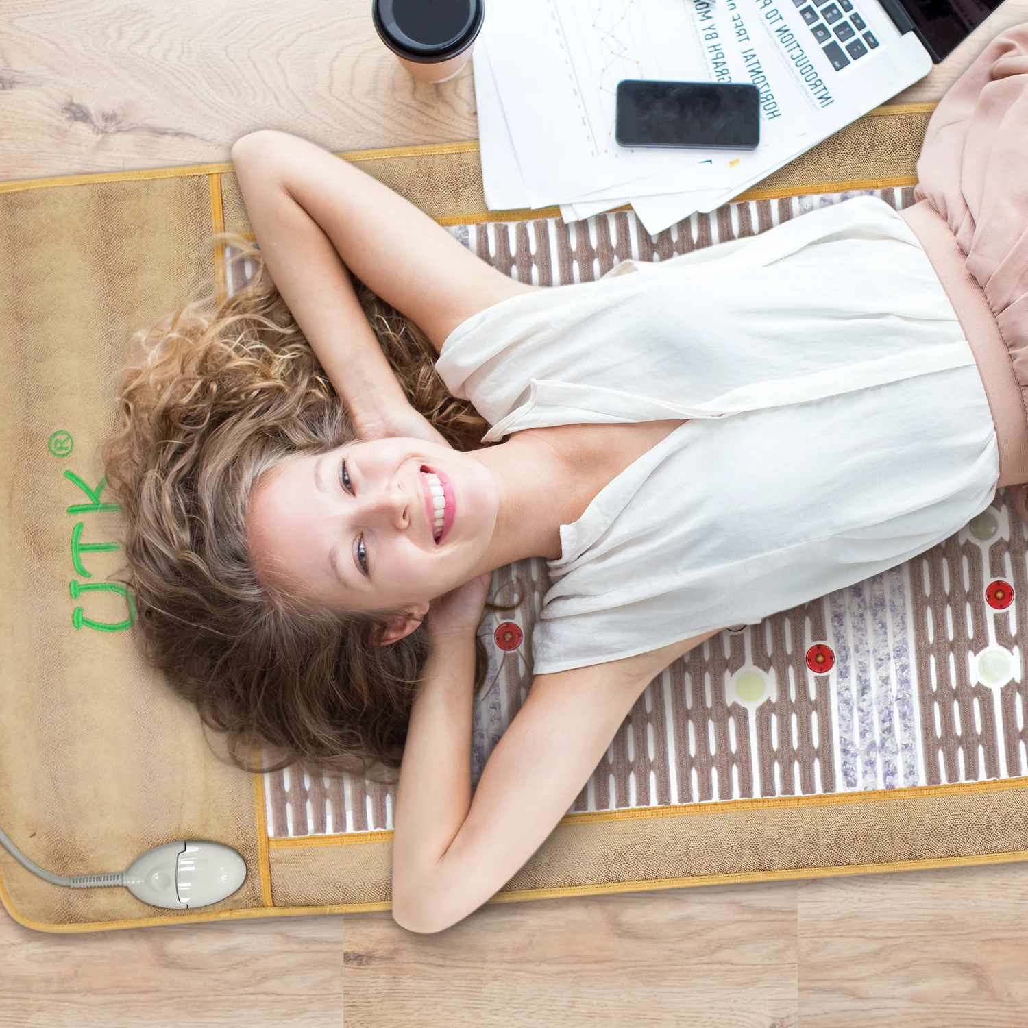 PEMF Full body Infrared Therapy Jade Tourmaline Heating Mat Amethyst Crystal Mattress For Pain Relief