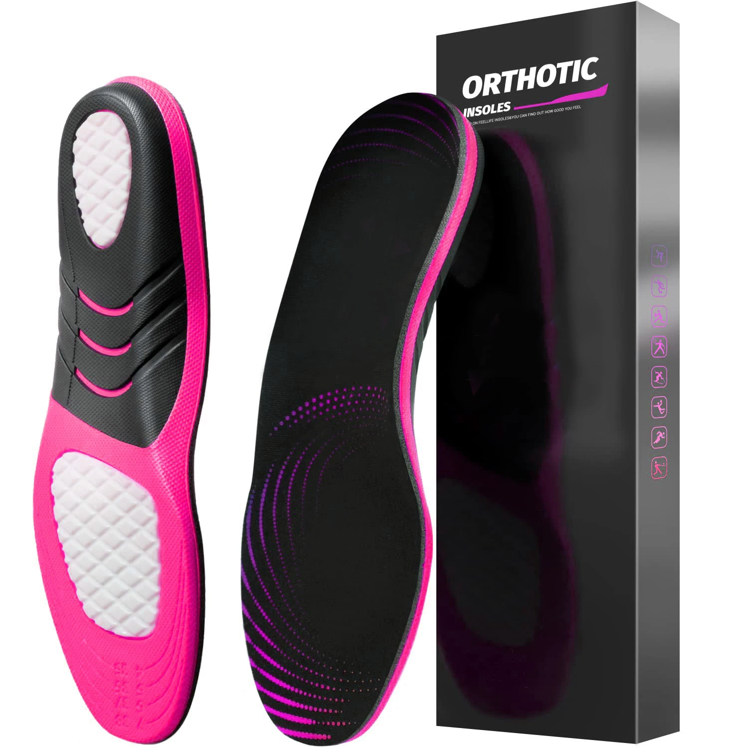 S-King Plantar Fasciitis Relief Shoe Insoles Sport Breathable Running Athletic Arch Support Orthotic Insoles