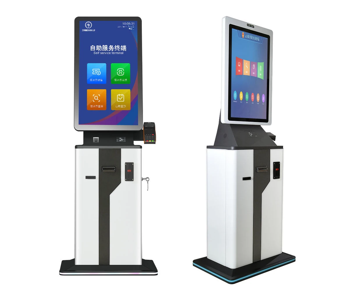 Crtly 32inch atm cash deposit acceptor redemption machine self service touch screen visitor check parking checkout payment kiosk