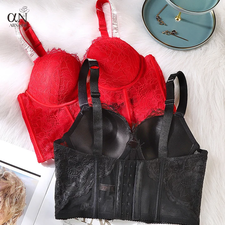 2024 Women sexy Rhinestone Corset And Underwear Wholesale Women Sexy Lingeries Lace Embroidery Temptation Erotic Underwear Set