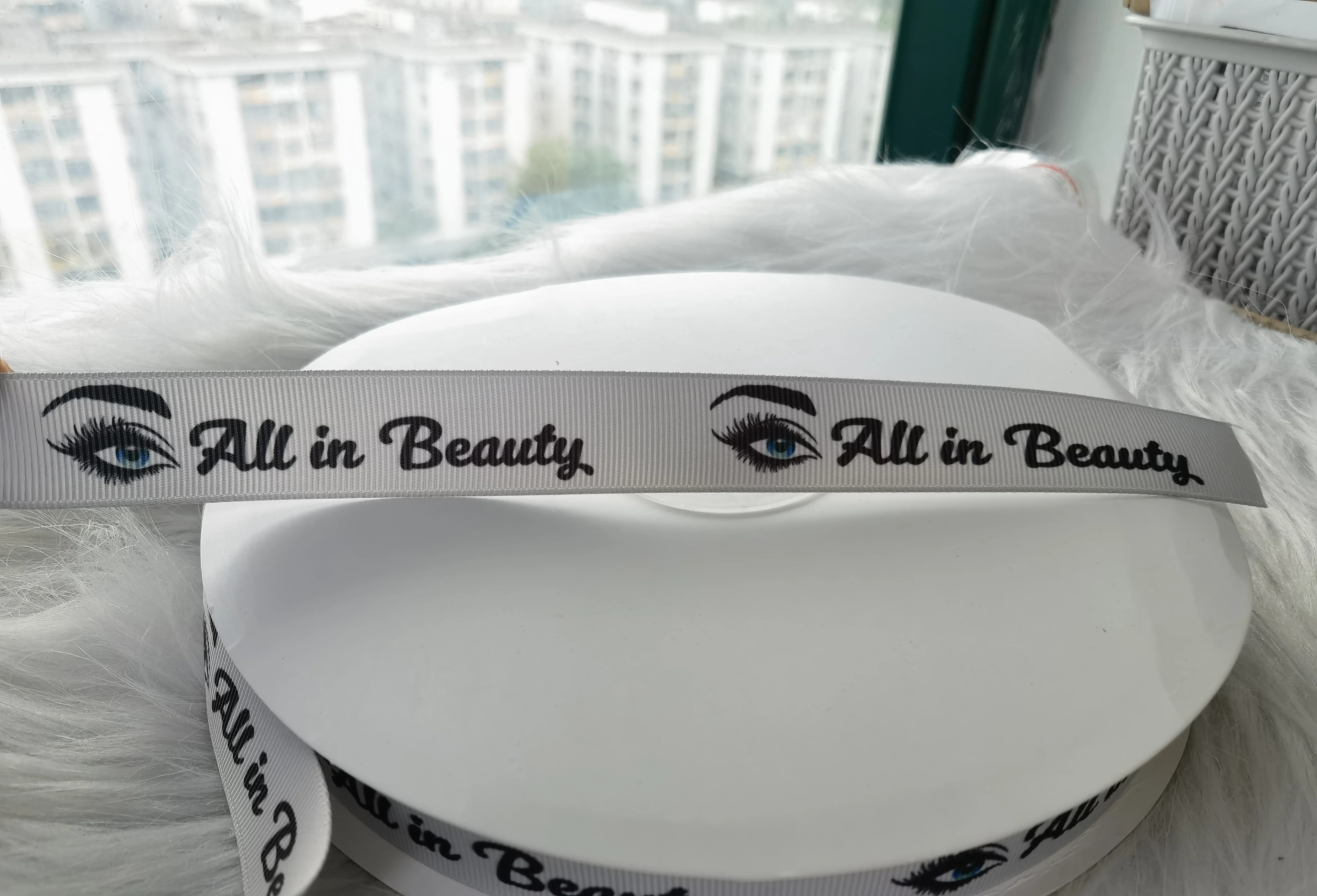 Custom High Quality  Color Printed Gift Satin Ribbon With Logo For Wrapping