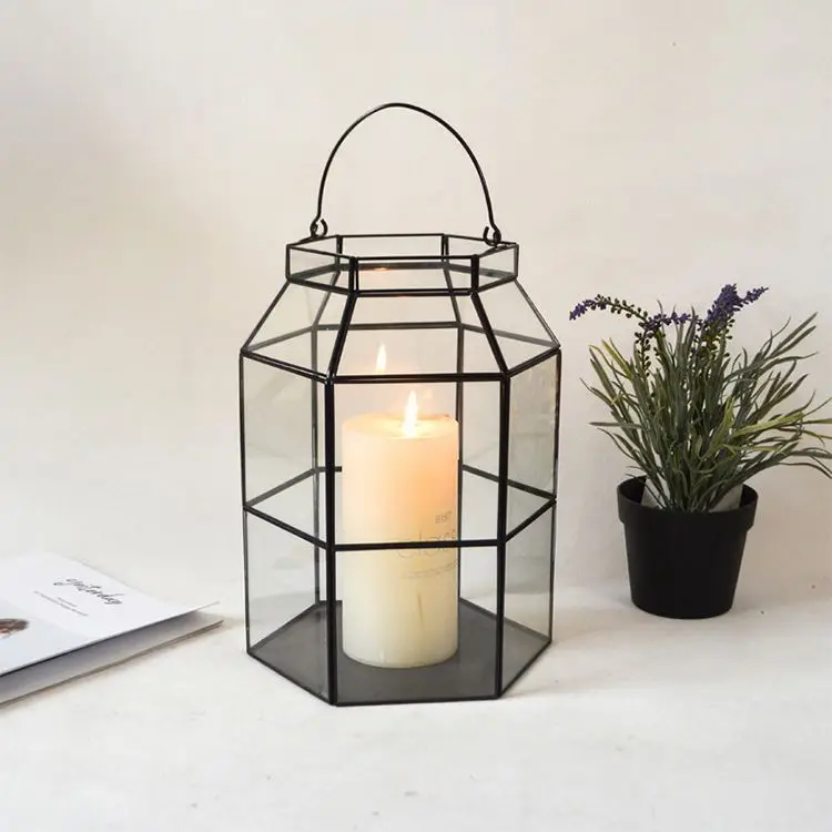 
Wrought Iron Ornaments Handmade Retro Handle Wrought Iron Horse Lamp Candlestick Christmas Gift Big Wrought Iron Decoration 