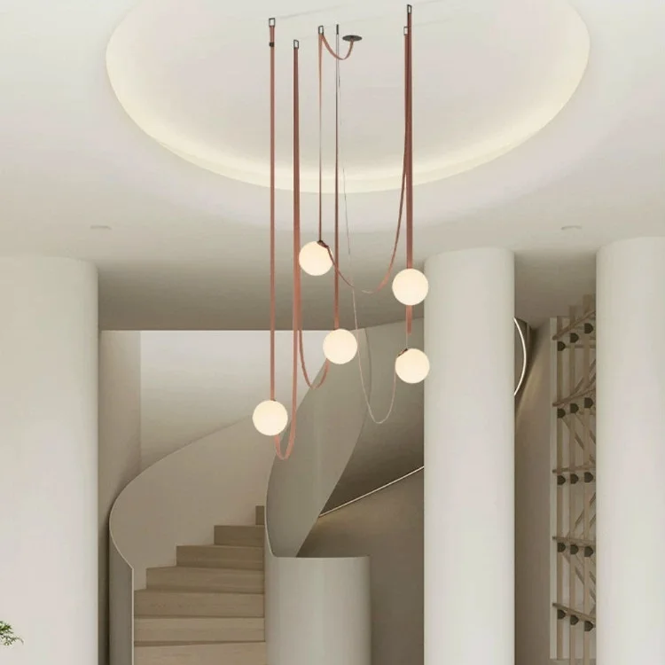 New Product Custom Indoor Decoration Lighting Villa Staircase Ball LED Chandelier