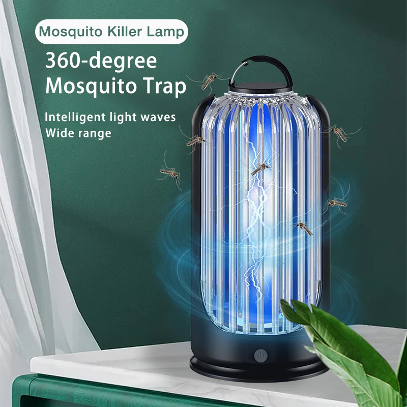 High Effective Insect Camping Photocalyst Outdoor Rechargeable Uv Solar Powered Electronic Usb Led Mosquito Killer Lamp