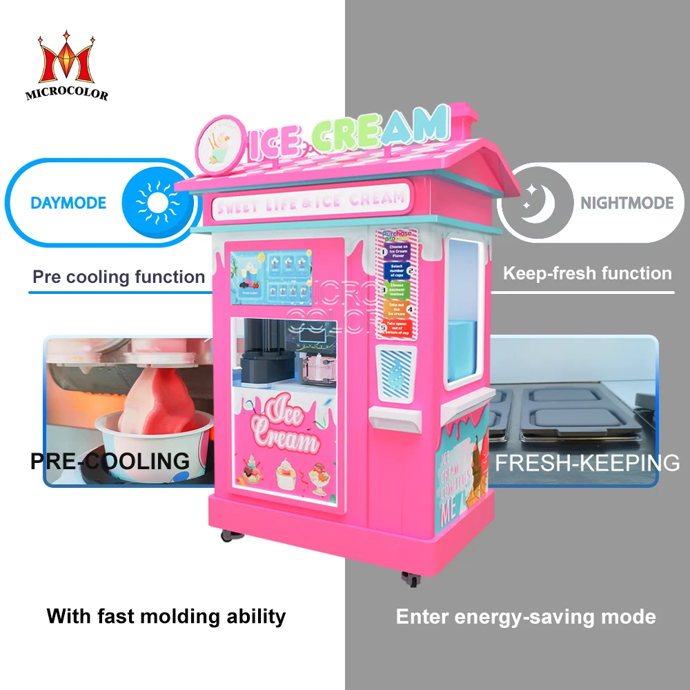 Wholesale Selling Cheap Price Vending Machine Ice Cream Mini Booth Room Ice Cream Vending Machine For Sale