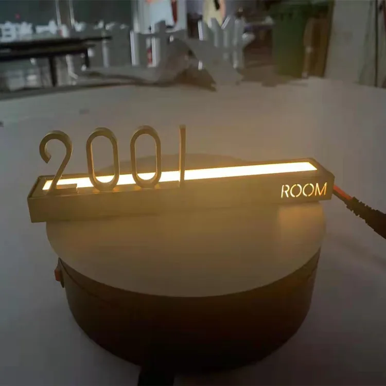 Индивидуальный номер для гостиничной компании декоративный дома знак табличка из нержавеющей стали светодиодный светильник