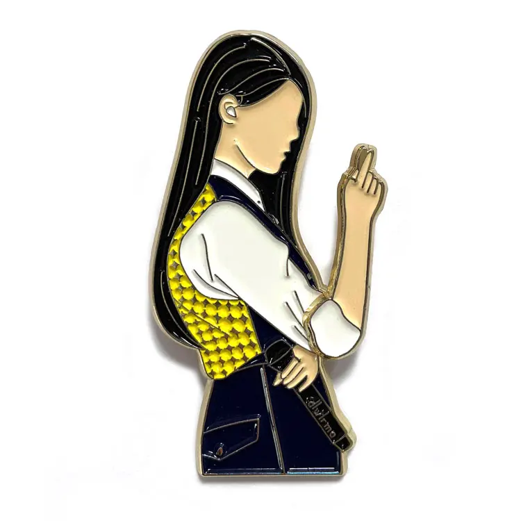 Vast Gifts 2022 Cheap Custom Korea Movie Star Soft Metal Lapel Enamel Badges Pins